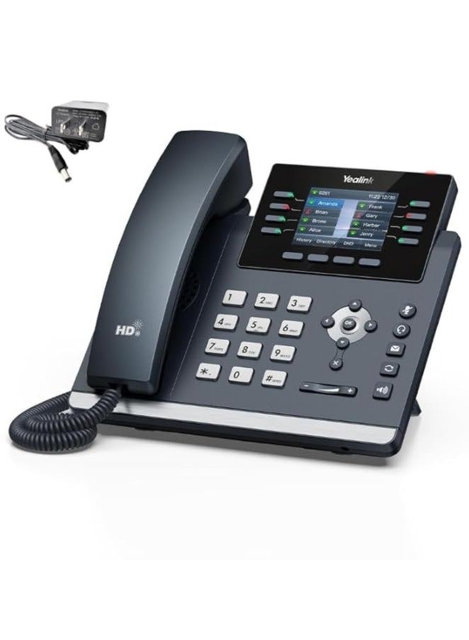 Compare Yealink SIPT44WPSU 1301213 WiFi IP Phone with Power Supply 12 VoIP Beads 2.8 Inch Colour Display Gigabit Ethernet Dual Port PoE at KSA Price
