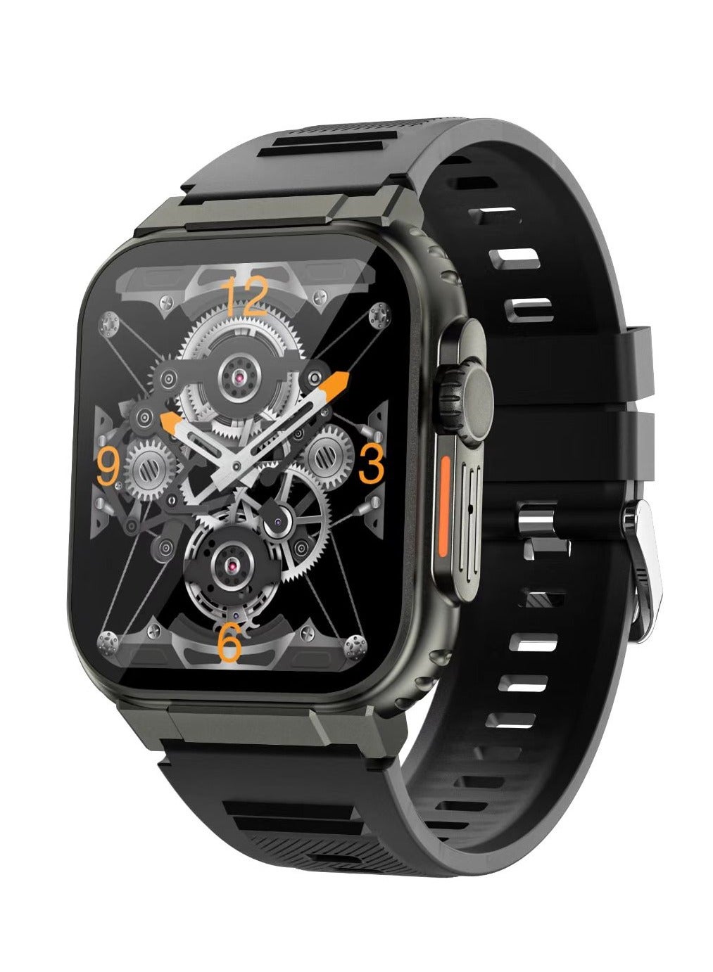 Compare AMOLED HD Screen Bluetooth Call Smart Watch 600 mAh Large Battery and MultiSports Fitness Tracker Silicone Strap Black for Men and Women at KSA Price
