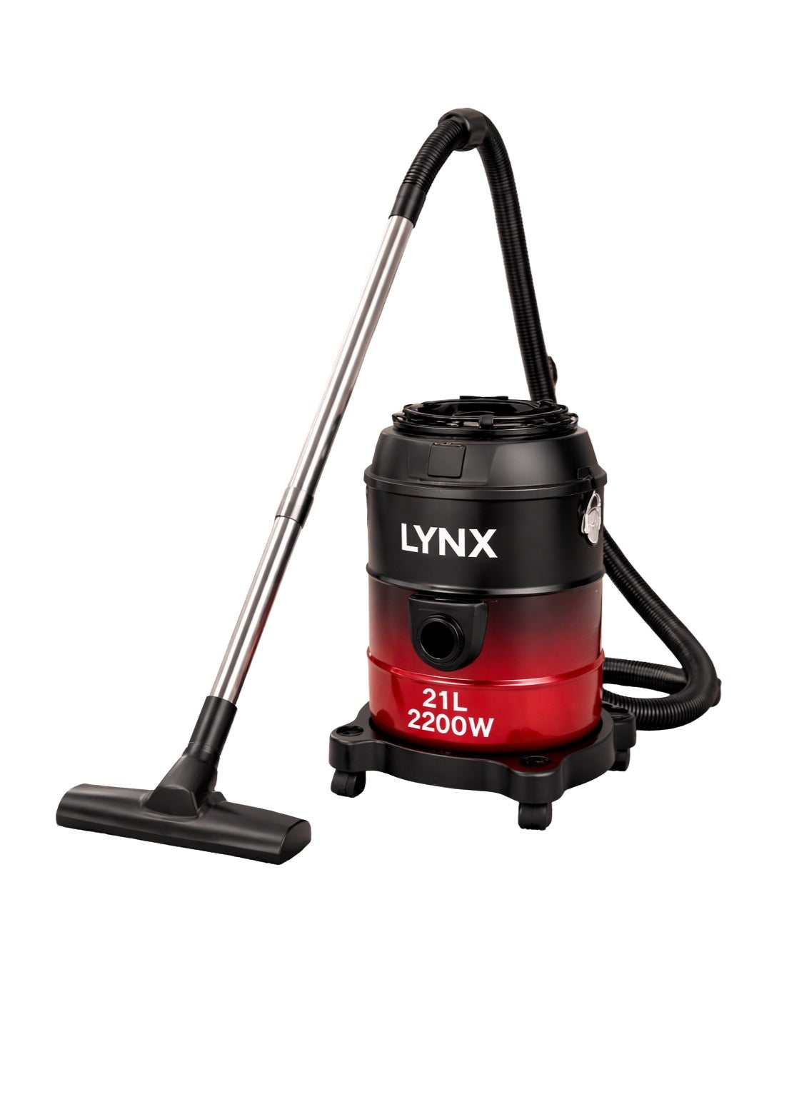 Compare LYNX Powerful Vacuum Cleaner 2200W with 21L Metal Drum, Multi Filtration, Air Blowing, Easy Moving Wheels, Stainless Steel Tube, 2in1 Brush & Long Power Cord – LYVC2001 at KSA Price