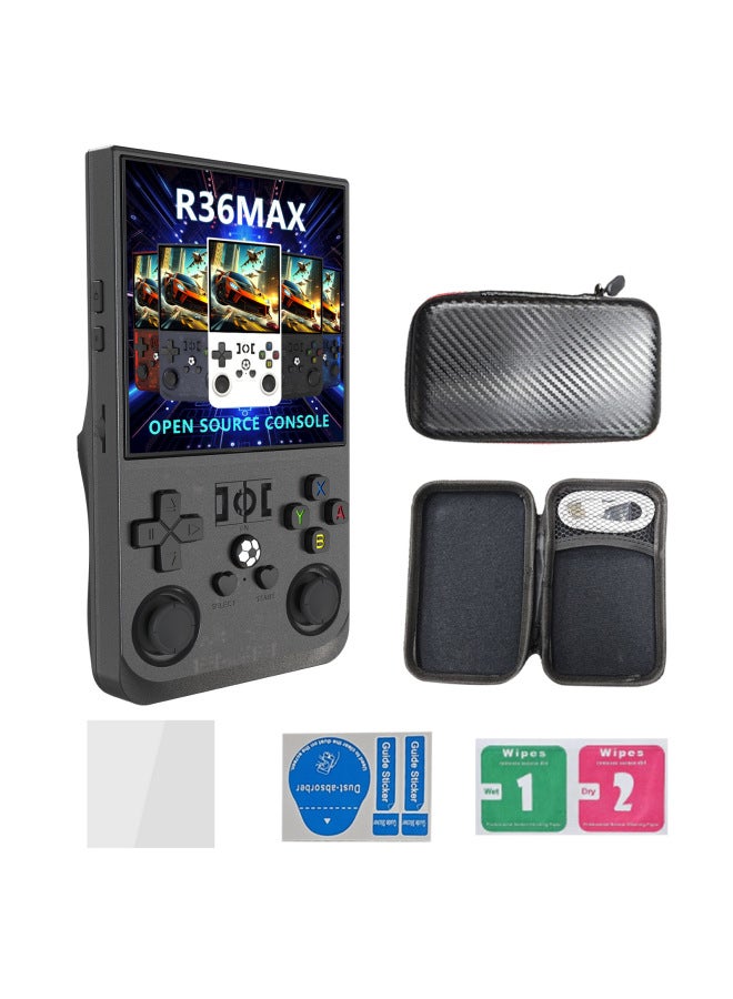 Compare R36sMAX Handheld Game Machine 4K HD Double Battle Retro ArcadeProduct Color:128GModel:Transparent Black at KSA Price