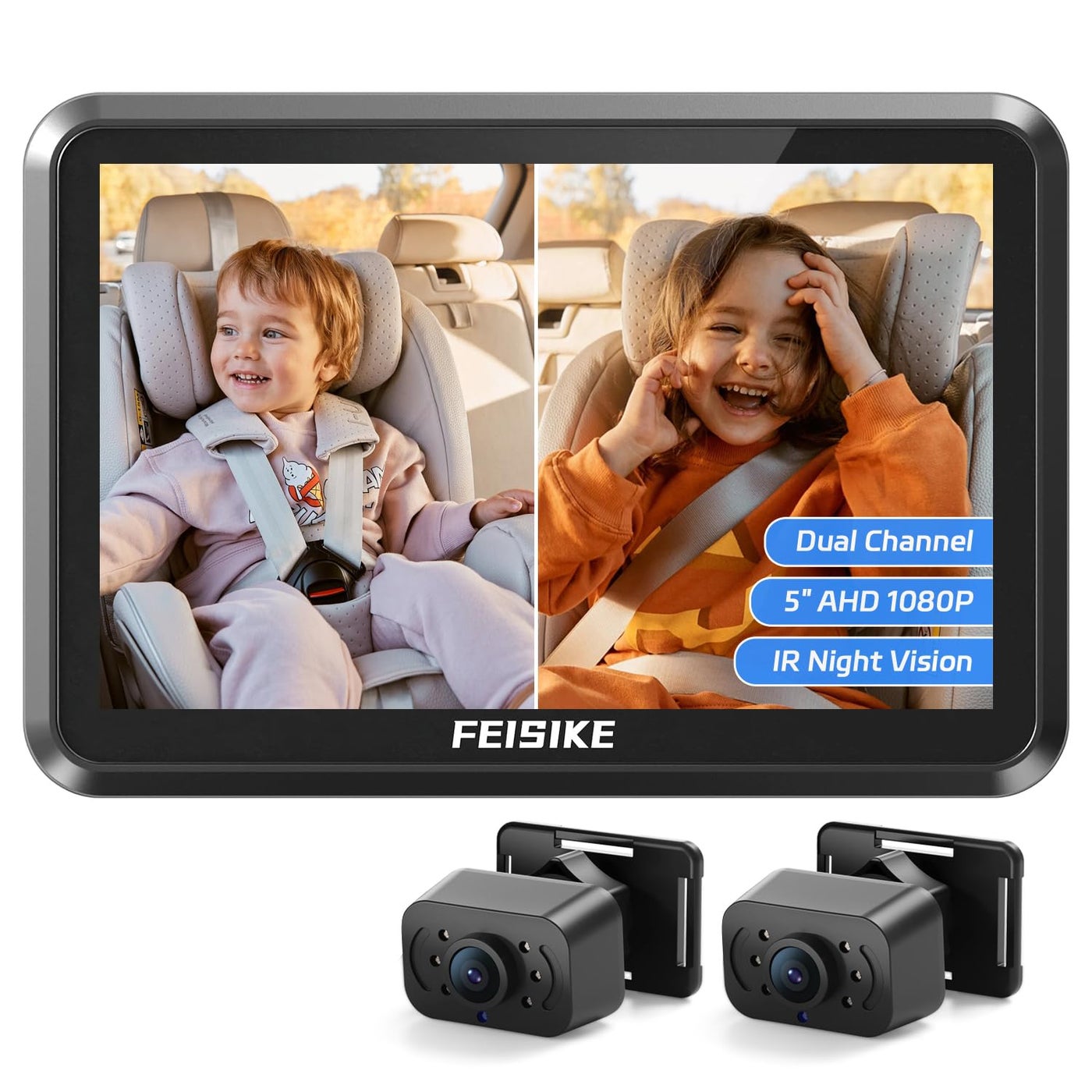 FEISIKE Baby Car Camera 1080P DualChannel 5…