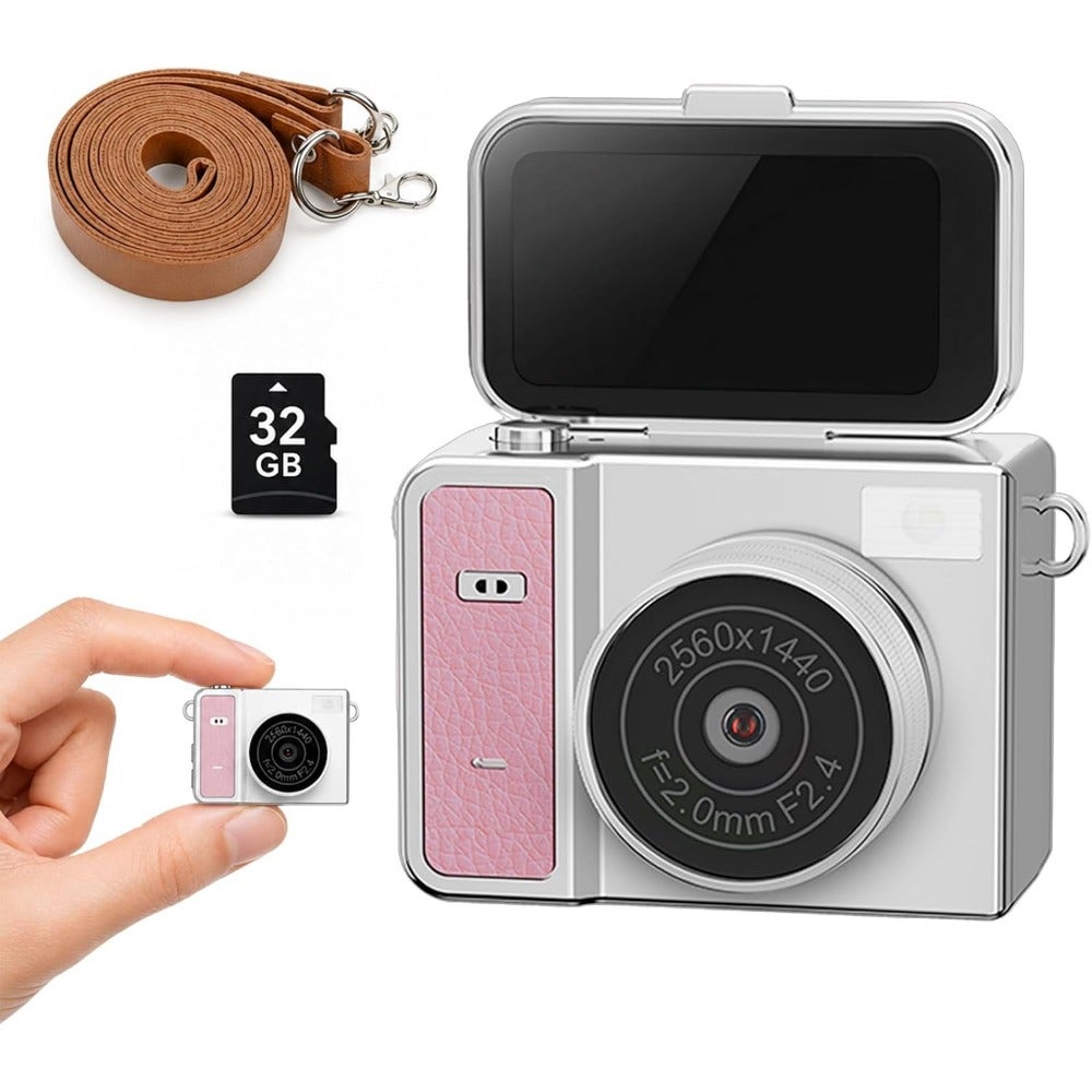 Compare 2K QHD Mini Keychain Digital Camera for,ABS Plastic Body, Black, UltraCompact Design with Builtin LED Light at KSA Price