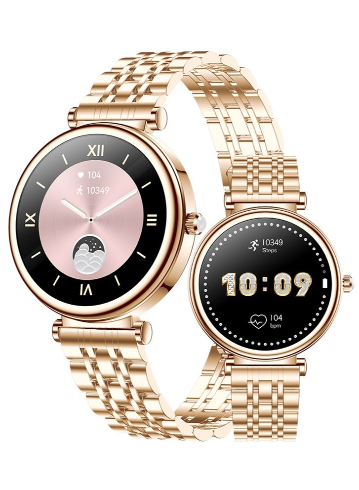 Compare Ladies Smart Watch, 1.27 HighDefinition Touch Screen, Stylish Design Commuter Watch, Waterproof Smart Watch, Exquisite Appearance Premium Business Watch, RTi109 Gold Smart Watch at KSA Price