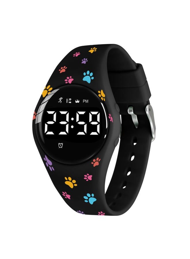 Compare Kids Watches for Girls Boys Digital Sport Watch with Step Counter Pedometer Vibration Alarm Clock, No App Waterproof Fitness Tracker Kids Watch Boys Girls Teens Students Ages 516, 124FDogPaw, Small at KSA Price