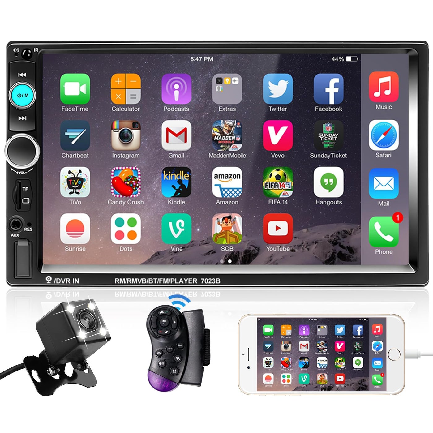 Podofo Double Din Car Stereo Radio 7 Inch…