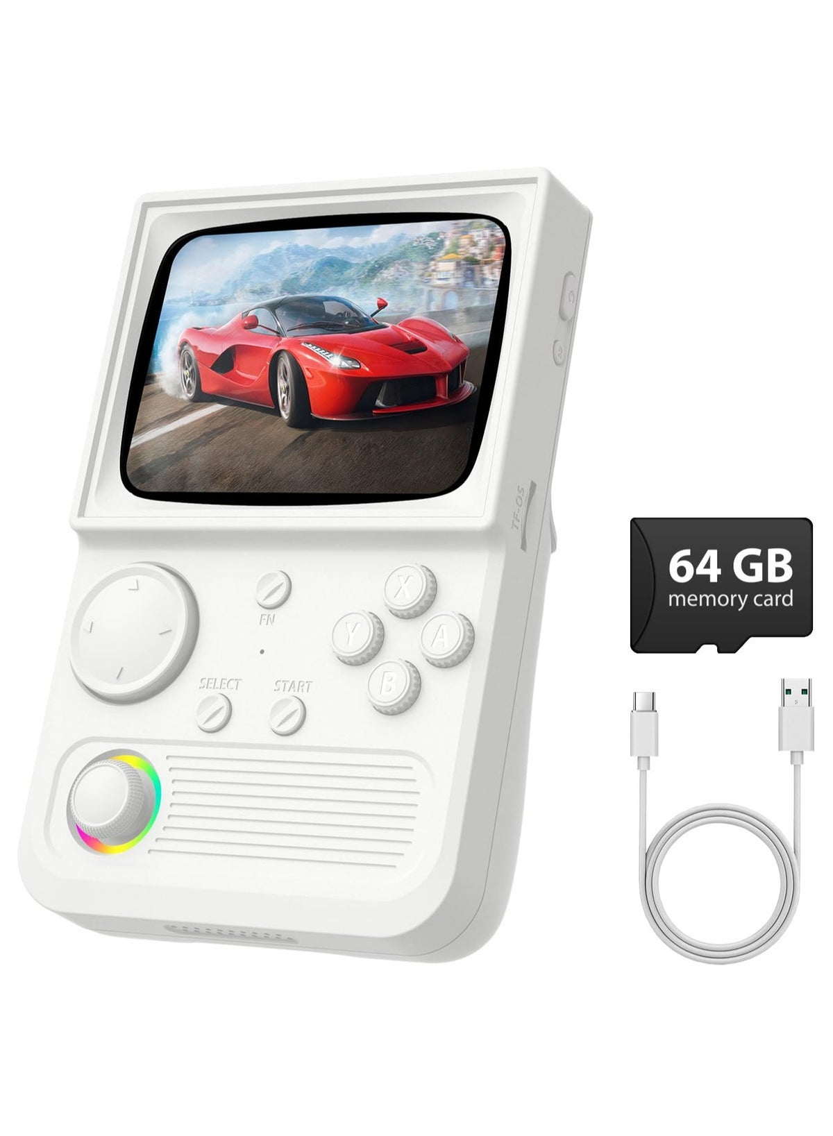 R36T Retro Gaming Console, 3.5'' IPS Screen CRT-Inspired,…