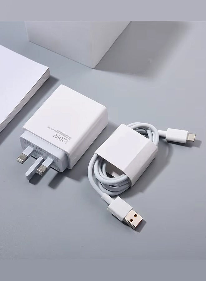 Compare 120W HyperCharge Adapter Fast Charging Adapter 3Pins  Redmi 12 Pro Wall Charger with Cable TypeC Model MDY12PRO, WhiteR120 at KSA Price