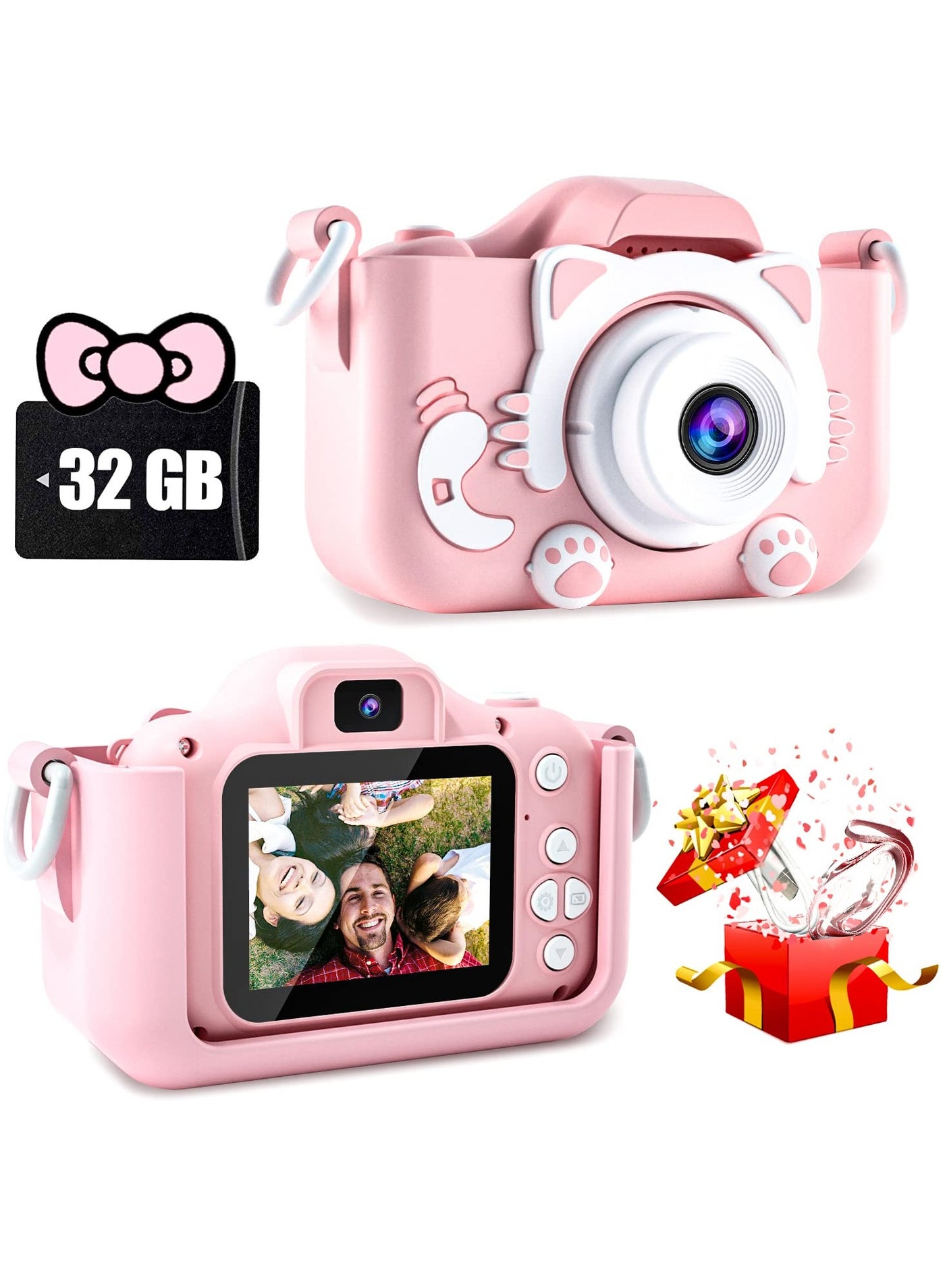 Compare Kids Digital Camera for Toddler with Video, Birthday Festival for Kids, Selfie Camera for Kids, 32GB TF Card at KSA Price
