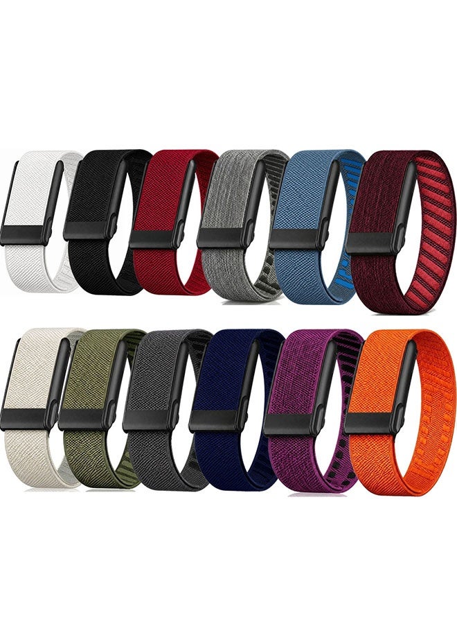 Compare 12 PACK Woven Nylon Strap Compatible with Whoop 5.0 MG, Adjustable Stretch Sport Band Replacement with Secure QuickClip Hardware, Breathable Athletic Wristband for Men and Women at KSA Price