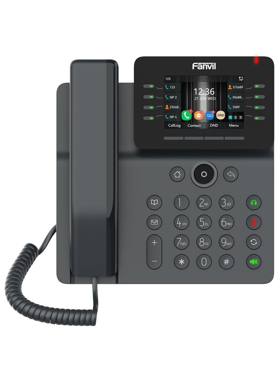Compare V64 Prime Business Phone 12 SIP Lines HD Voice PoE and Dual Gigabit Ports at KSA Price