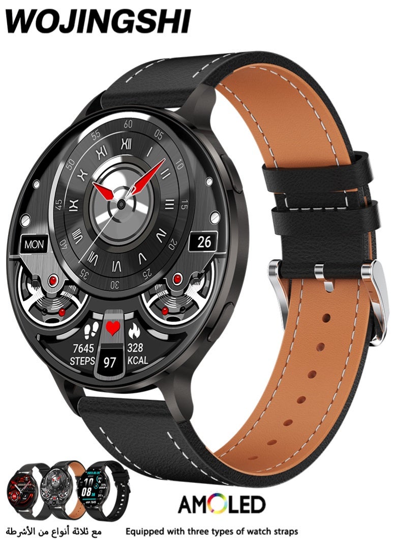 Compare Shenzhen brand WOJINGSHI H16 mens and womens fashionable smartwatch, 1.75inch AMOLED, IP68 level dustproof and waterproof, 3D dynamic dial, Bluetooth call, blood oxygen, heart rate, blood pressure, sleep, pedometer, 150 exercise mod at KSA Price