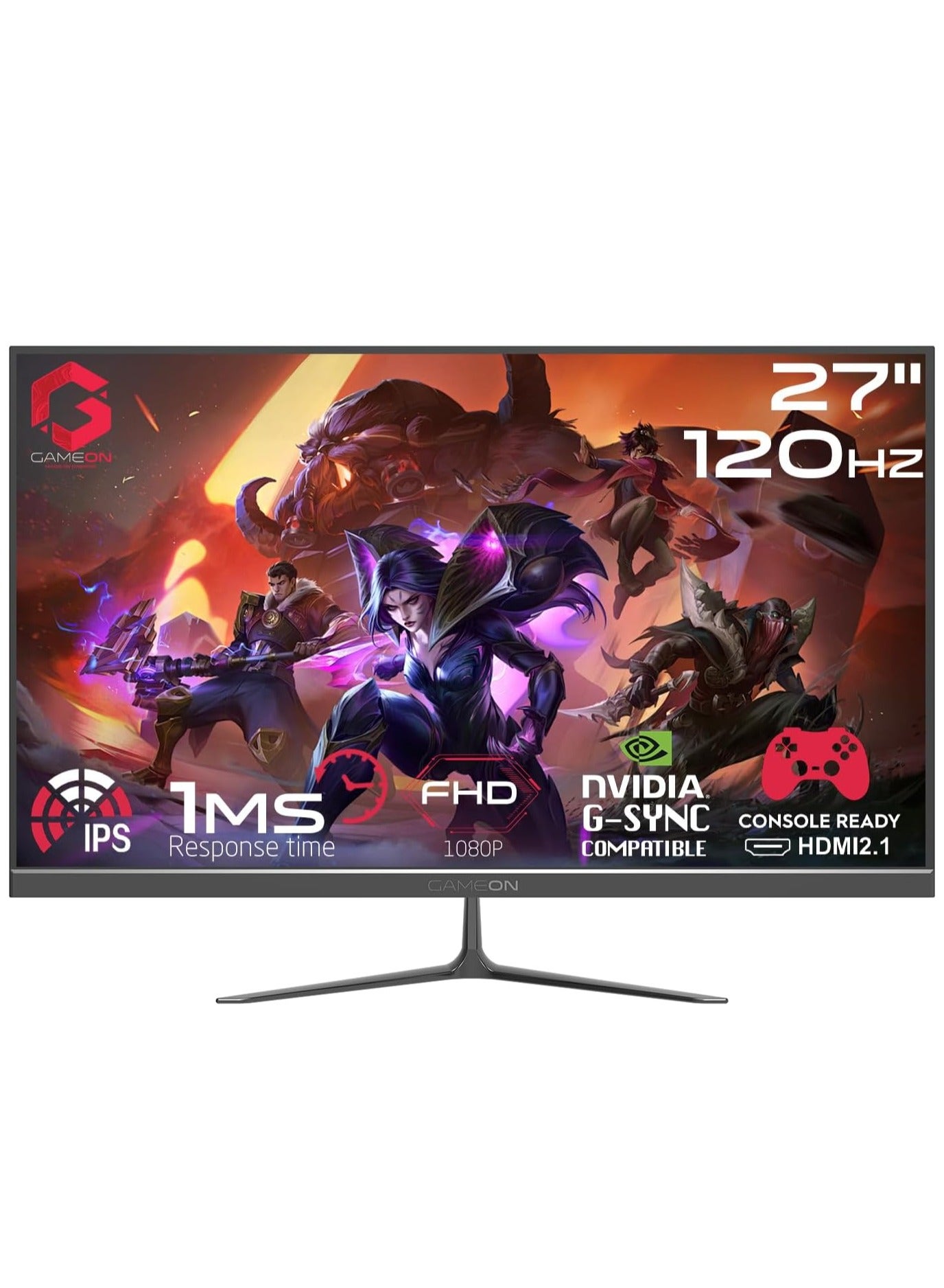 Compare 27 Inch Gaming Monitor  FHD 1080P Computer Monitor 120Hz IPS 1ms Monitors  16:9 Wide IPS gaming Screen HDMI VGA DisplayPort Builtin Speakers Support PS5 Black at KSA Price