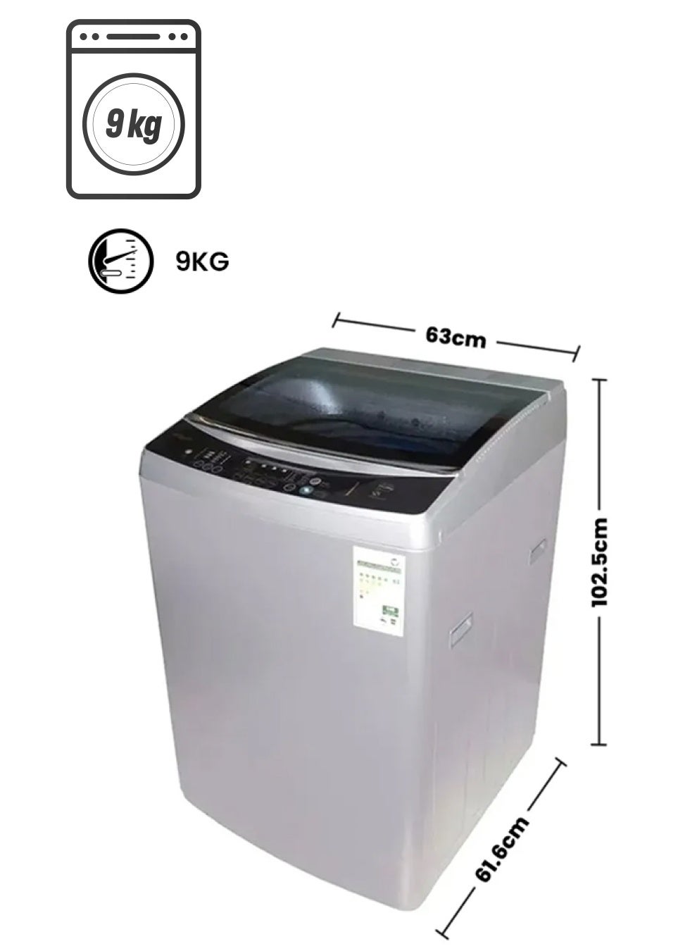 Compare Fully Automatic TopLoading Washing Machine, 8 Programs, Spin Dry, Efficient TopLoad Washer With ChildLock, LED Display SGW920NS Silver at KSA Price