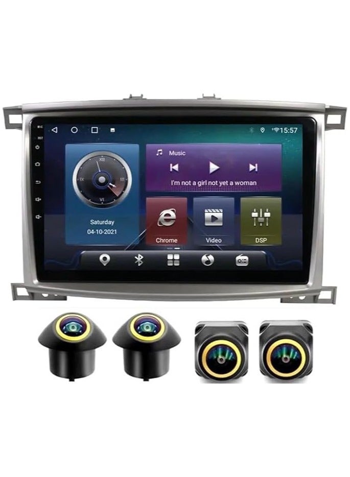 Compare Android Car Stereo for Land cruiser J100 2 20032007 4GB RAM 64GB ROM 10 Inch Support Carplay, MirrorLink WiFi BT, IPS.QLED, Fast interface, Touch Screen with 360D Camera Included at KSA Price