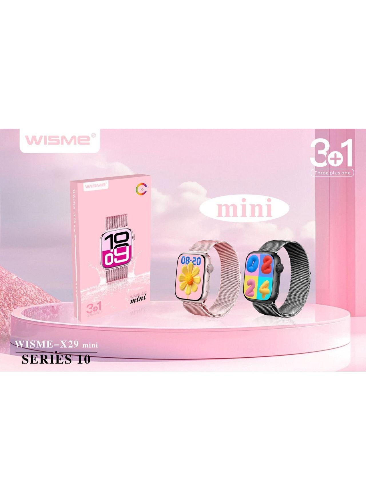 Compare WSX29 MINI SMART WATCH WITH AIRPODS GIFT THREE 3 STRAPS at KSA Price