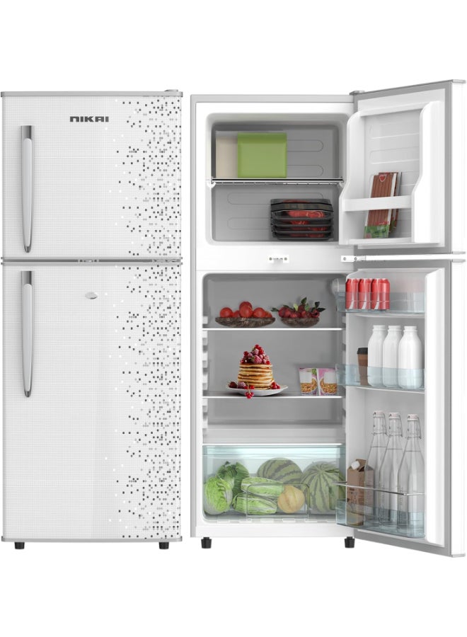 Compare 200L Gross  127L Net, Double Door Refrigerator, Adjustable Glass Shelves, Convenient Defrosting, Temperature Control, Energy Saving R600A Gas, Silent Operation, Ideal For Home, Office And Hotels 313 kW NRF200DN3M Grey at KSA Price