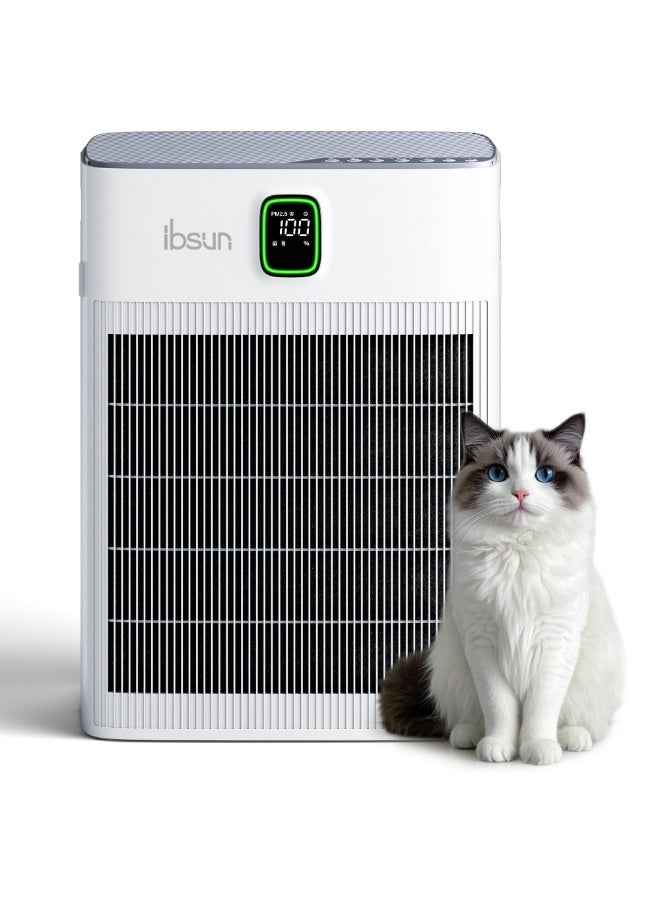 Compare Air Purifier for Home Up to 80 m² with Washable PreFilter, Air Purifier for Home Pets with PM 2.5 Air Quality Display, Sleep Mode for Allergies, Dust, P290 at KSA Price
