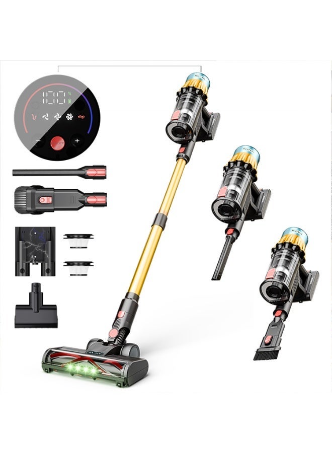 Compare Novitson Cordless Vacuum Cleaner | 60 Minutes Battery | 650W Motor  40Kpa Suction Power | Rechargeable Battery | LED Touch Display | Tangle  Free Motorized Cleaner Head | HEPA Filter – Cyclone Technology | NVC4840G at KSA Price