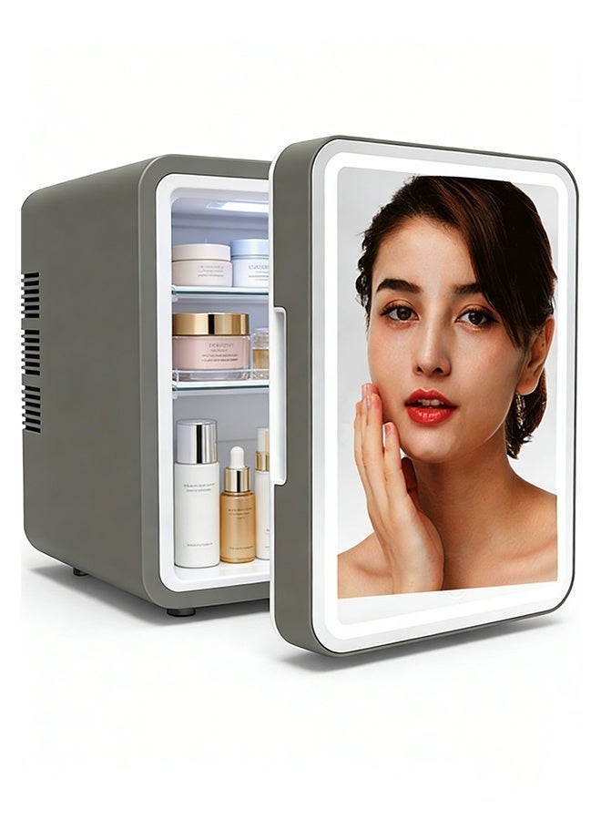 Skincare Fridge With Dimmable LED Light Mirror,…