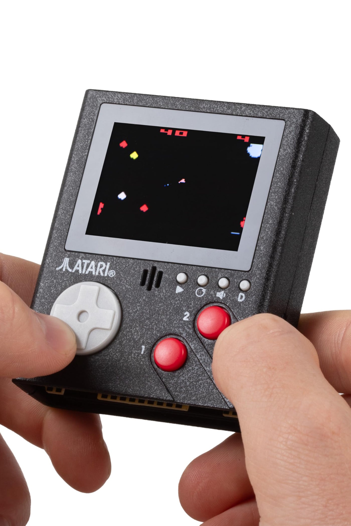 Compare Official Atari Cartridge Handheld Mini Arcade Console with 3 Games  Pong, Asteroids & Missle Command, 2 Colour Screen, Keyring, Gaming Gift for Him and Her at KSA Price