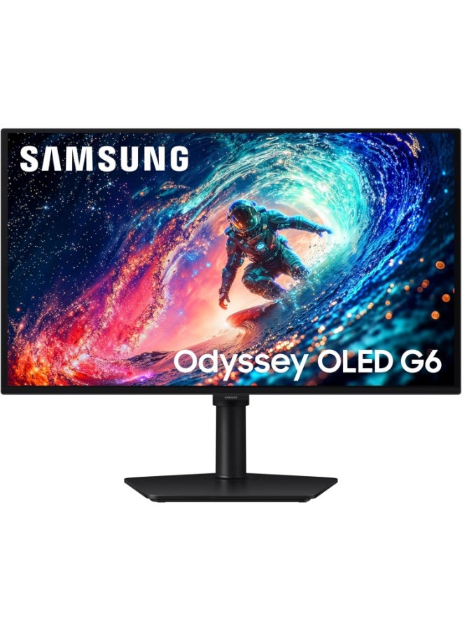 Compare 27 inch Odyssey OLED Gaming Monitor G6 G61SH QHD 240Hz Refresh Rate, 0.03Ms Response Time, Glare Free, Height Adjustable and Pivot, Safeguard+, FreeSync Premium Pro, LS27HG612SMXUE Black Black at KSA Price