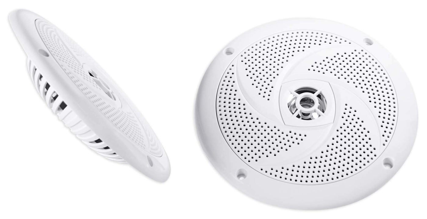 Compare Rockville RSM65W Pair 6.5 320W Marine Speakers, Waterproof, 0.925 Shallow Mount, CEA Compliant, UV Resistant, Rubber Surround, for BoatsATVsOutdoor Use at KSA Price