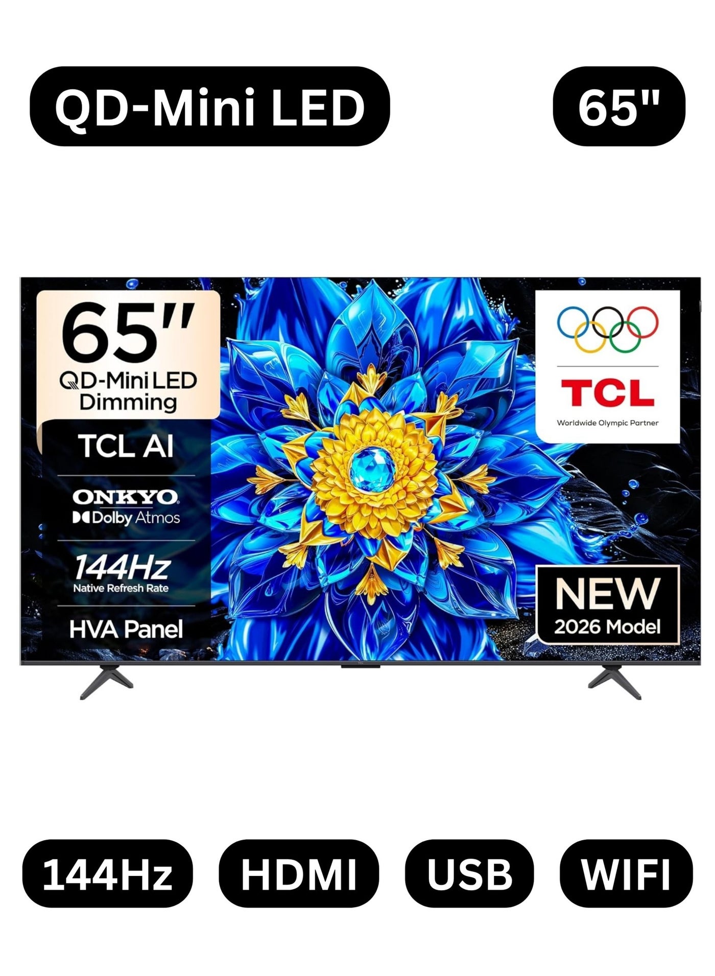 Compare TCL Google TV 65 Inch P81L Premium QDMini LED Smart TV 2026 UAE Version 93% DCIP3 Color Gamut, 144Hz Refresh Rate, Dolby Vision, ONKYO 2.1 HiFi System, DTS Virtual X, Dolby Atmos, 65 4K TV 65P81L Black at KSA Price
