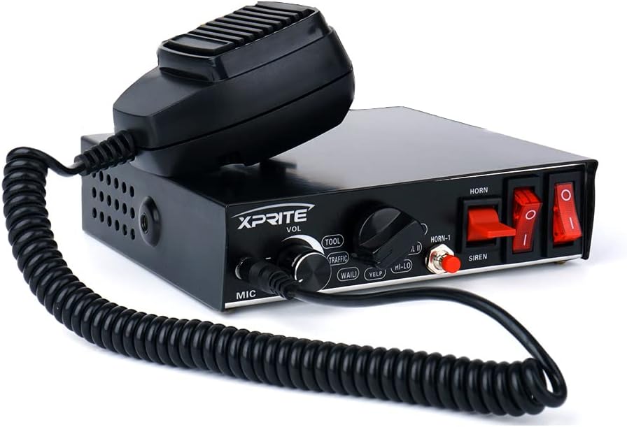 Compare Xprite 200 Watt 8 Tones Emergency Warning Siren PA System Kit with Handheld Microphone & Light Control Switches at KSA Price