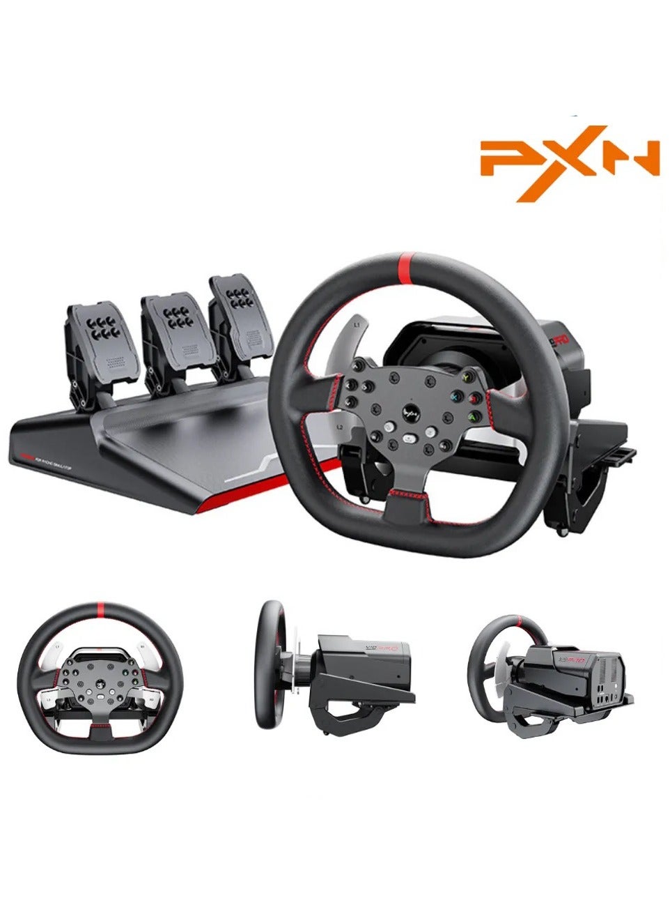 Compare V10 Pro Direct Drive Racing Wheel – 3.2Nm Torque, Servo Motor, MultiPlatform PC, Xbox, PS4 – 270mm DShaped Wheel, 3Pedal Bundle Clutch, Brake, Accelerator, HallEffect Magnetic Pedals, F1 Paddle Shifters, App Control, Intelligent Cooling 17 Pr at KSA Price