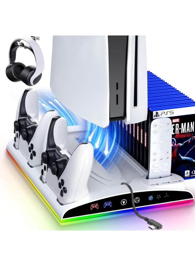 PS5 Stand Cooling Station Controller Charging Station…