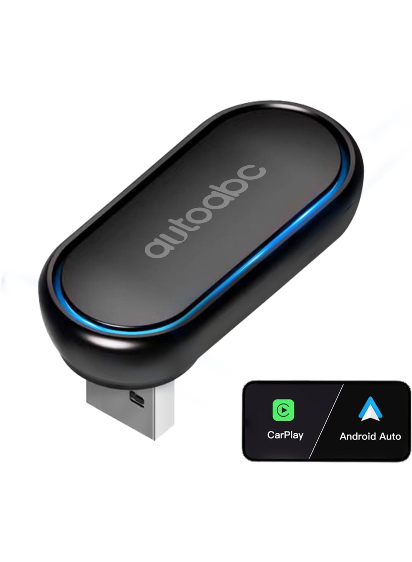 Compare 2in1 Wireless CarPlay & Android Auto Adapter | Plug & Play USB Dongle | Convert Wired to Wireless | Retain OEM Functions | 360° Rotating Mini Design | Compatible with 800+ Car Models 2016+ at KSA Price