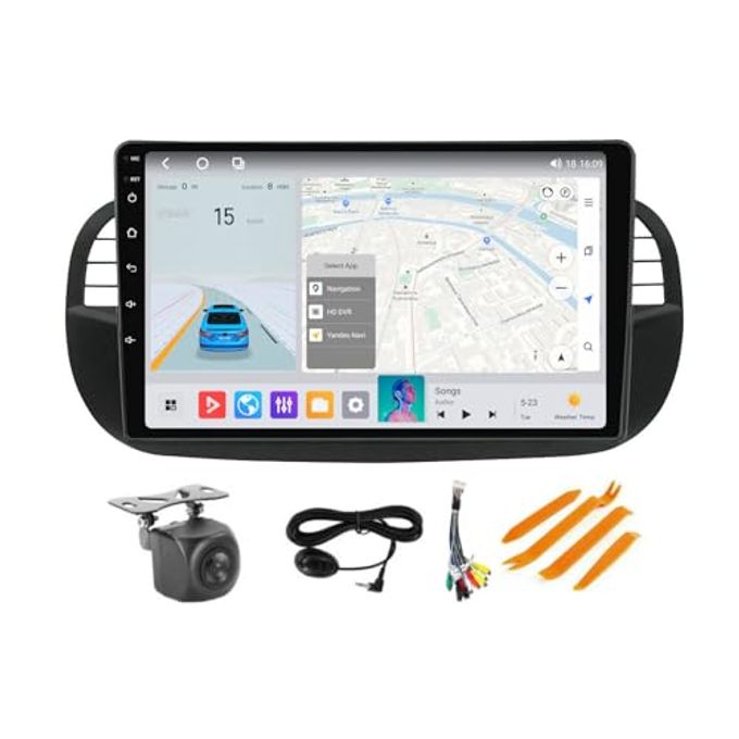 Compare Upgrade Radio For Fiat 500 500C 20072015 Stereo Head Unit, 8Core 4+64 Gb Android 14 9 Touch Screen Gps Navigation With CarPlay Android AutoSwcFmCooling Fan5G Wifi at KSA Price