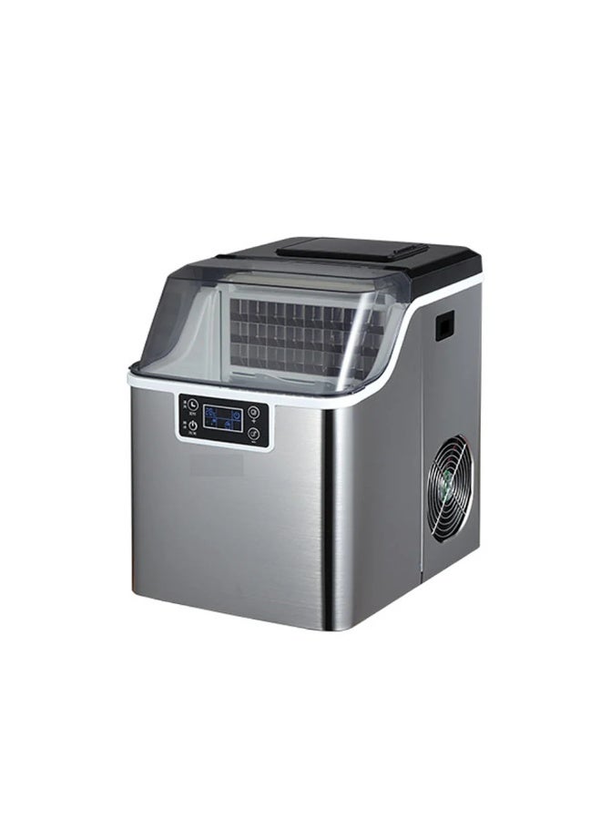 Compare Countertop Ice Maker Machine, 30kg Daily Output, 24 Square Ice Cubes per Cycle, Stainless Steel, LCD Display, Multiple Water Supply Options at KSA Price