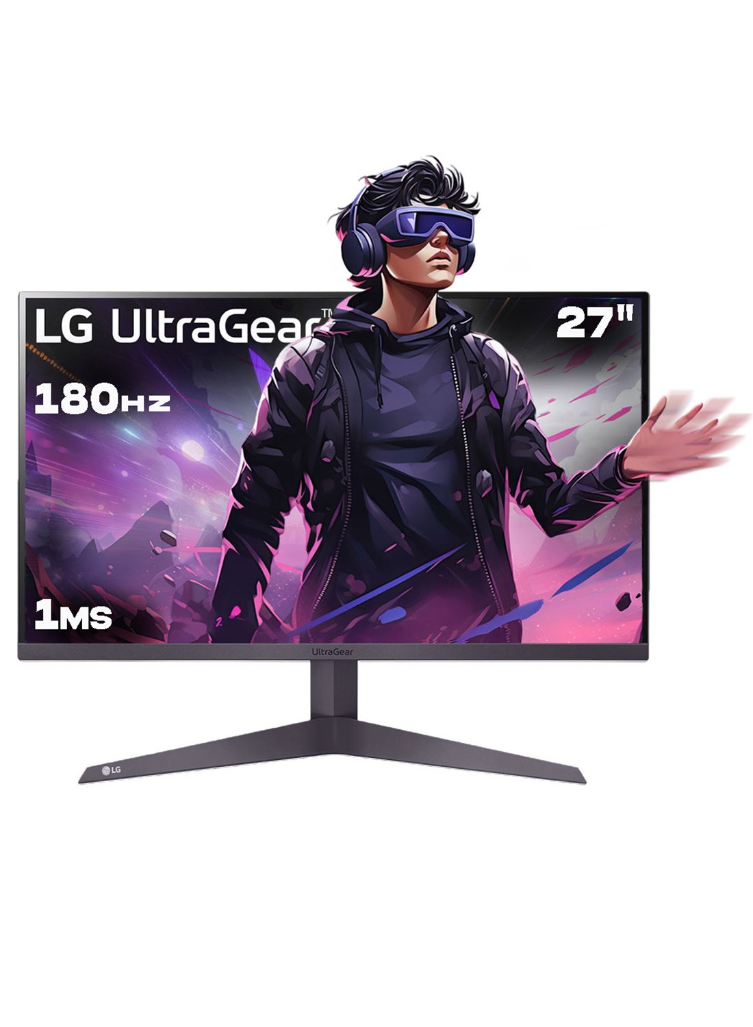 Compare 27 UltraGear™ FHD 180Hz Gaming Monitor, 1ms MBR, HDR 10, AMD FreeSync™, Dynamic Action Sync, 16:9 Aspect Ratio 27GS50FB Black at KSA Price