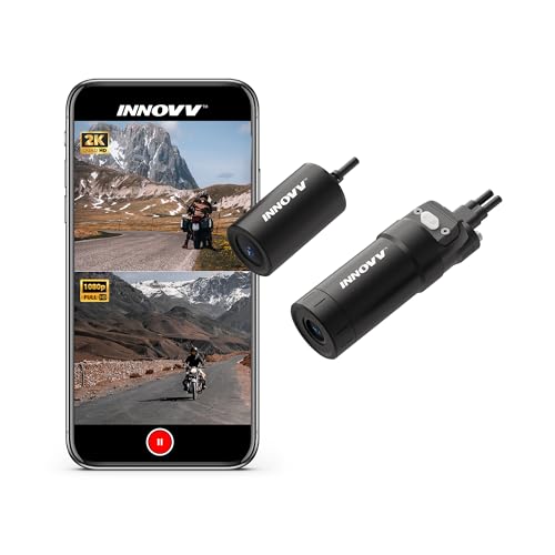 Compare INNOVV K6 Motorcycle 2K QHD Dash Cam, Dual STARVIS IMX335 IMX307, 2K+1080P Front & Rear, 2 Channel 30FPS, F2.0 Aperture, 140° Wide Angle, WiFi, IP67 Waterproof, 3Axis 360° Rotation, Support 256GB Max at KSA Price