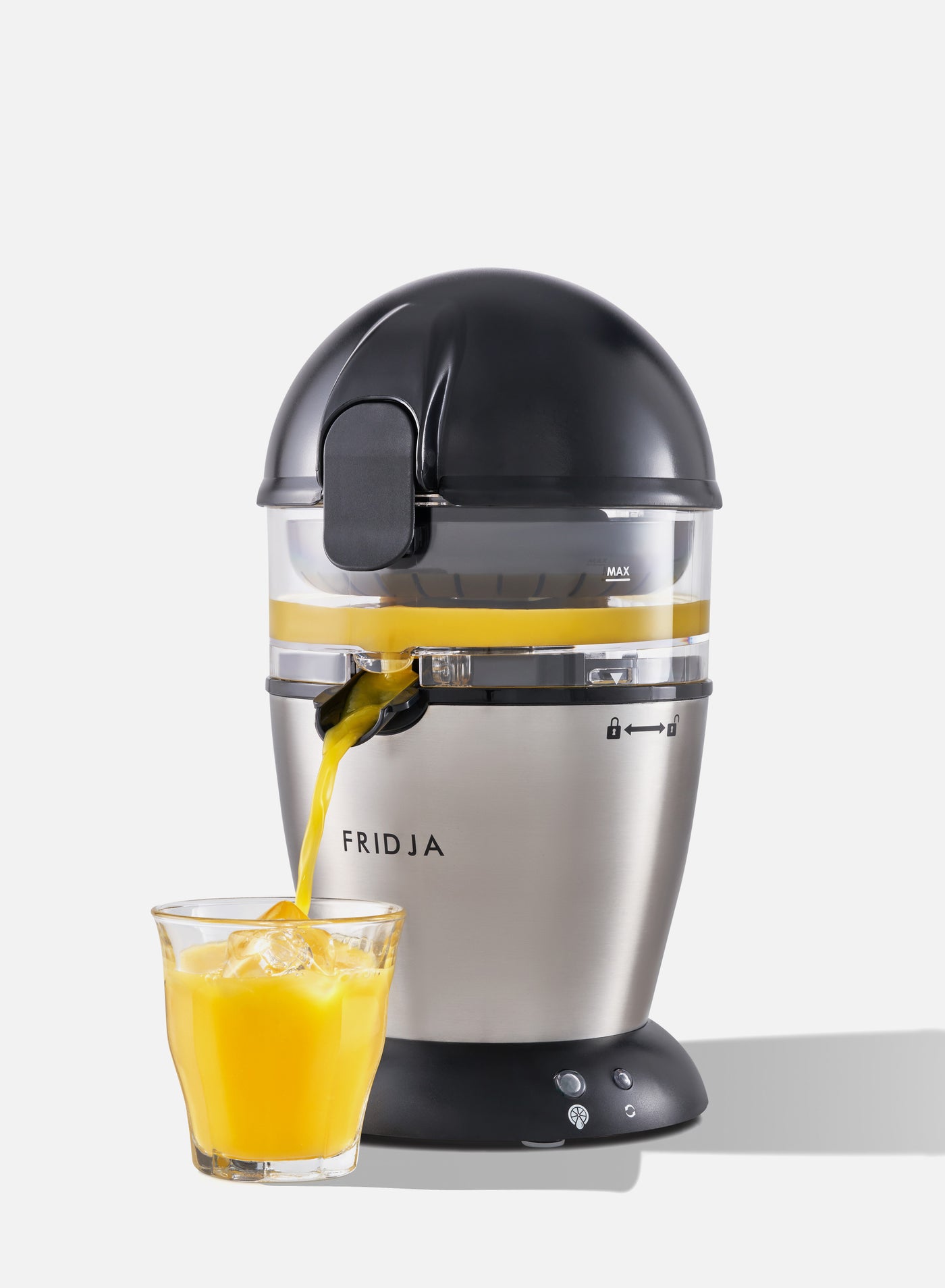 Compare Fridja f900 Automatic Citrus Juicer – OneButton Operation, No Spills or Splashes, Easy to Clean – Stainless Steel Orange & Grapefruit Squeezer for Fresh Juice – 50W  400ml Energy Class A+ at KSA Price