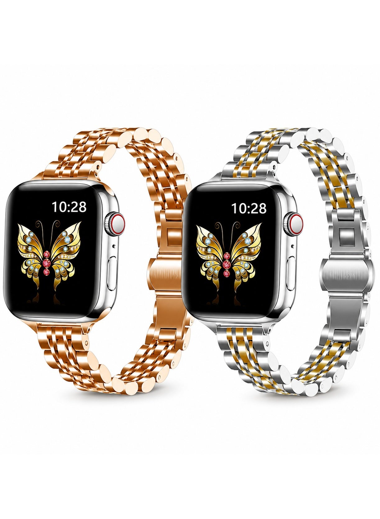 Slim Stainless Steel Watch Band Compatible with Apple…