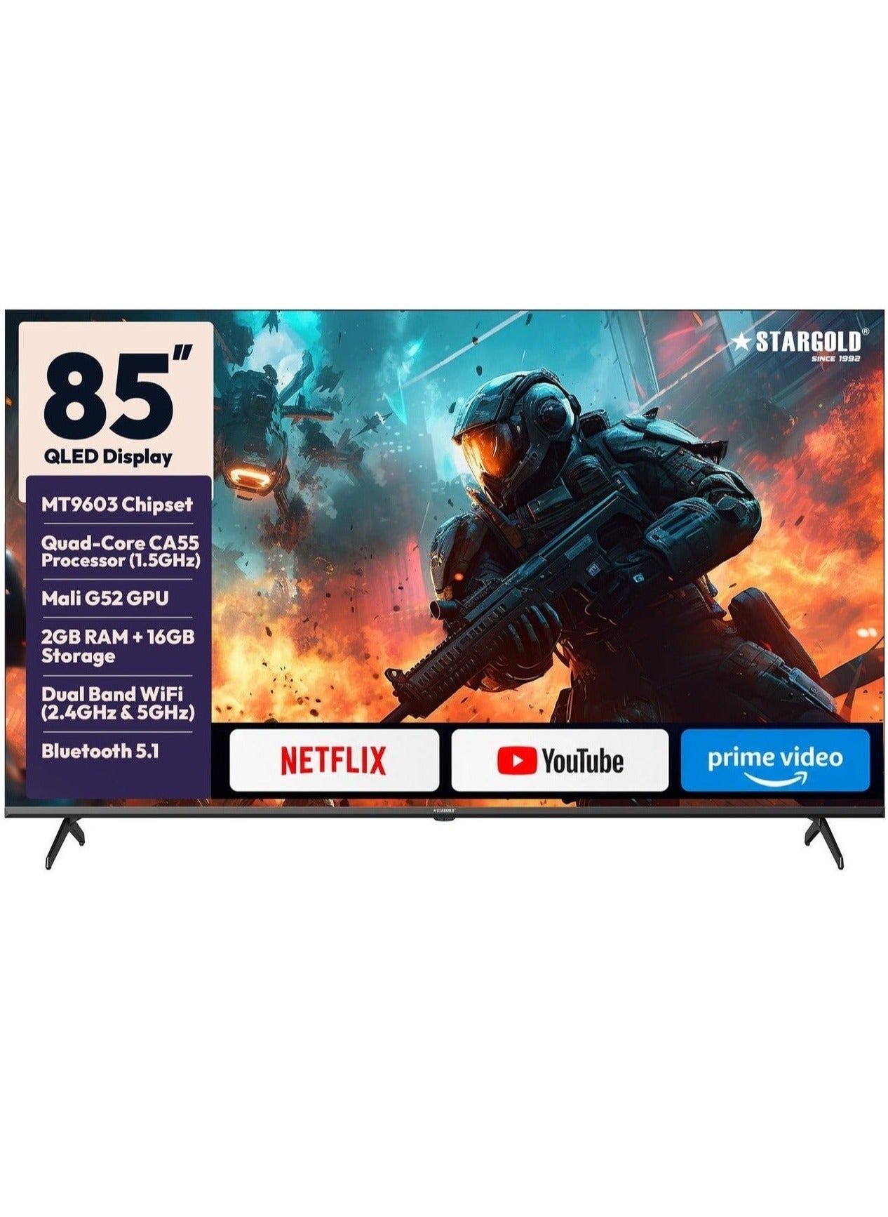 85 Inch Google TV 4K UHD QLED Smart TV…