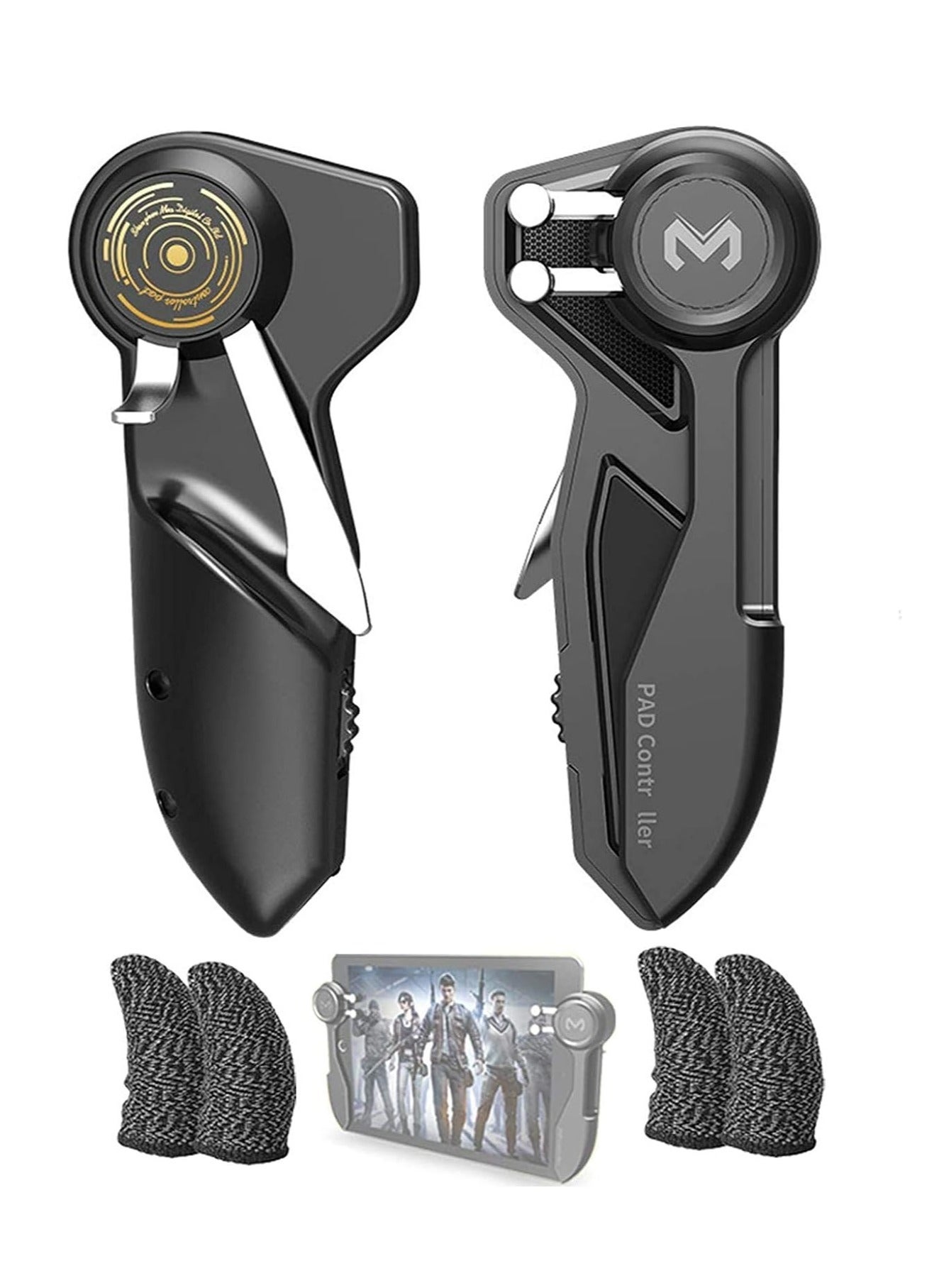Compare PUBG Controller for ipad Capacitance L1R1 Fire Aim Button Gamepad Joystick Fast click For Ipad Tablet, with 4pcs Gaming Finger Sleeve at KSA Price