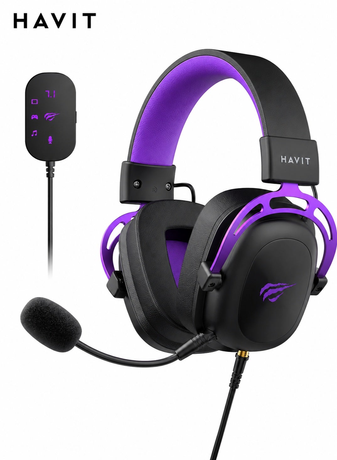 Havit 2-in-1 Gaming Headset with Detachable Mic, 53mm…