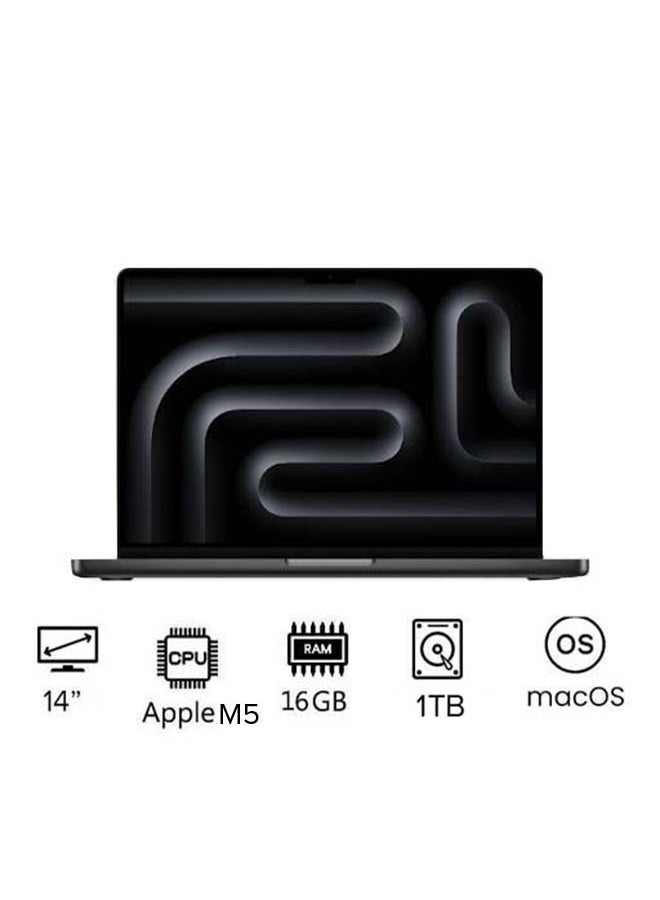 Compare MacBook Pro MDE14 With 14 Inch Display,  M5 Chip 10Core CPU And 10Core GPU | 16GB RAM | 1TB SSD | macOS | EnglishArabic Space Black at KSA Price