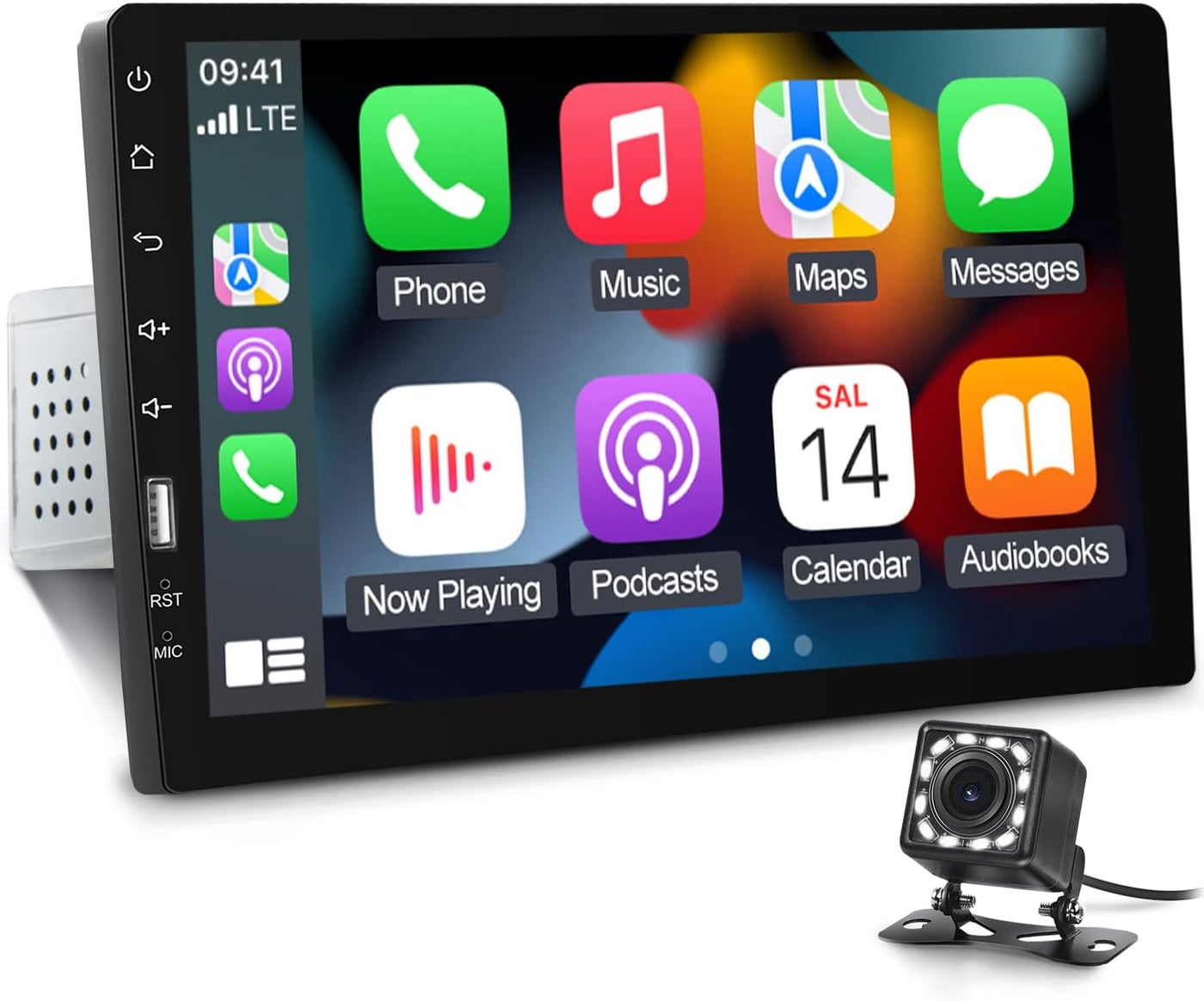 NHOPEEW 9-Inch Single Din Touchscreen Car Stereo…