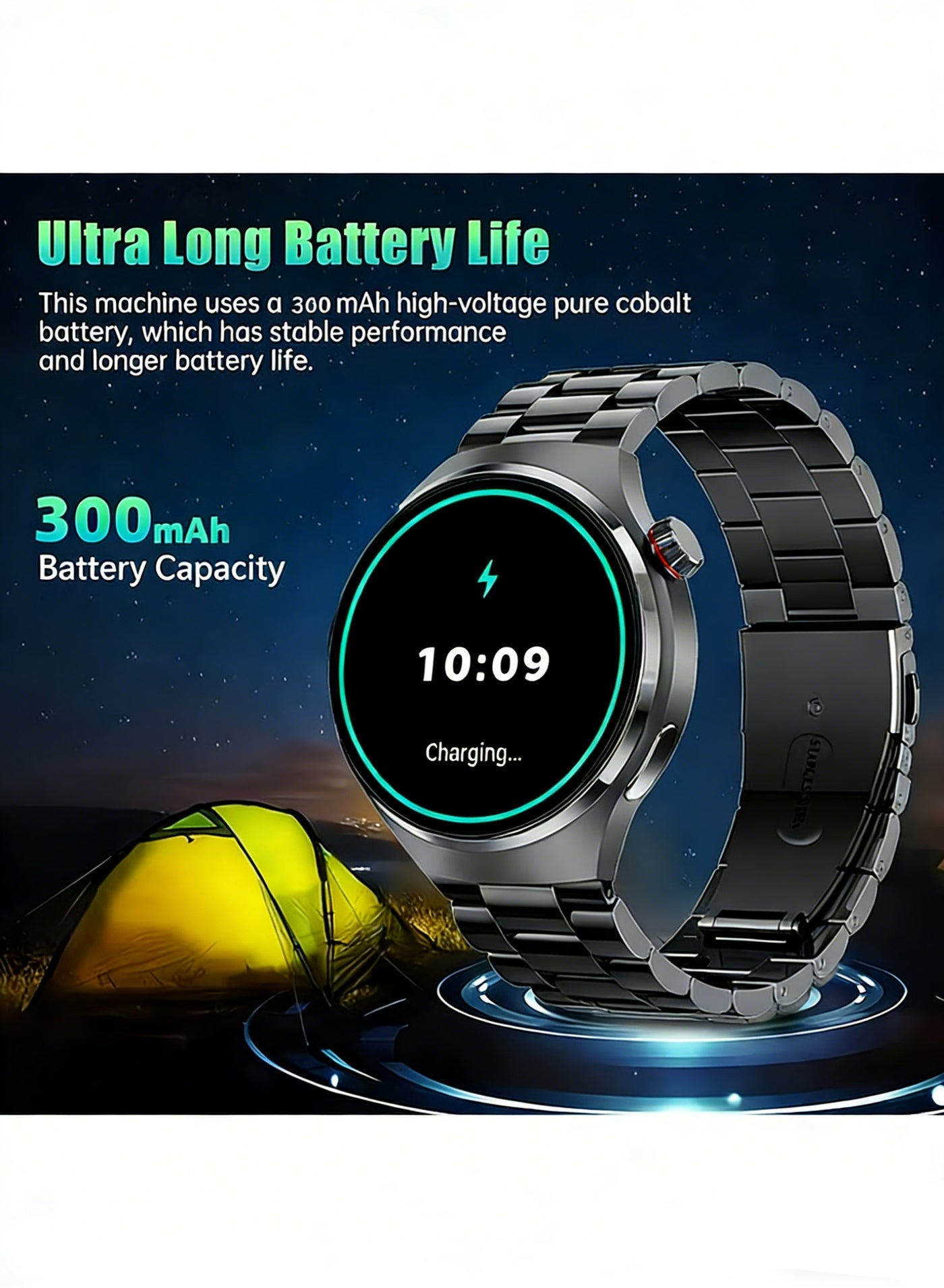 Compare Mens Smart Watch Outdoor Multi Sport Mode 1. 53inch HD Screen 300mAh Battery Capacity Wireless Call Mens Watch, Fitness Tracker, Workout Companion, Sleek Smartwatch For Men at KSA Price