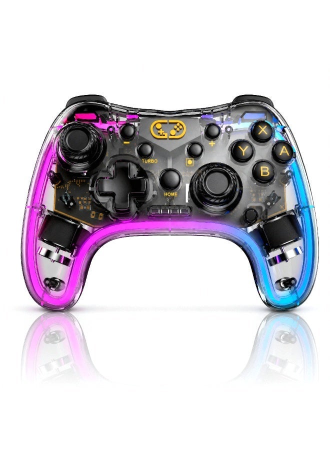 Compare Saitake Transparent Wireless Controller Nintendo Switch 2 PC Bluetooth 2.4G RGB at KSA Price