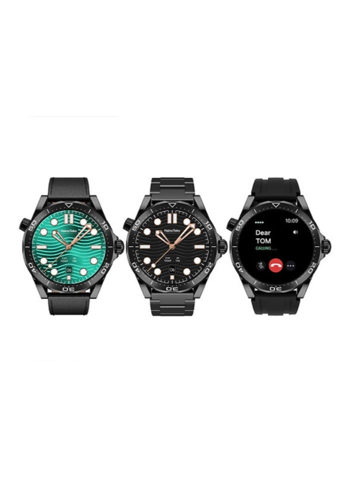Compare Generic RW48 Round Shape AMOLED Display Smart Watch with 3 Straps at KSA Price