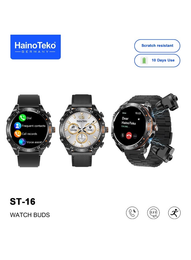 HainoTeko ST-16 Watch Buds Smartwatch with Built-in…