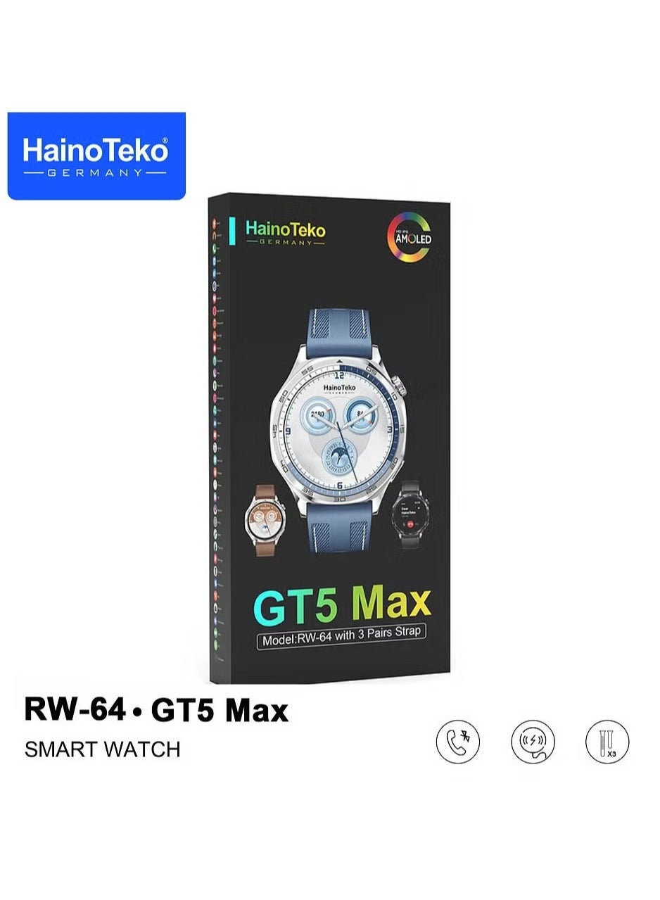 RW-64 GT5 Max Smartwatch – Large Screen AMOLED Display,…