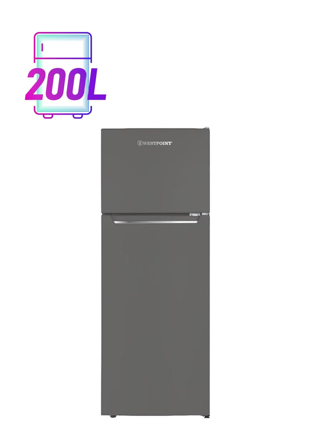 Compare 240 Liters Gross & 200 L Net Capacity Double Door Refrigerator DEFROST Fridge Freezer, 4 Door Balconies, Egg Rack, Ice Cube Tray, Built in Condenser, 52Dx51.9Wx148H Centimeter WRN2423.EI Silver at KSA Price