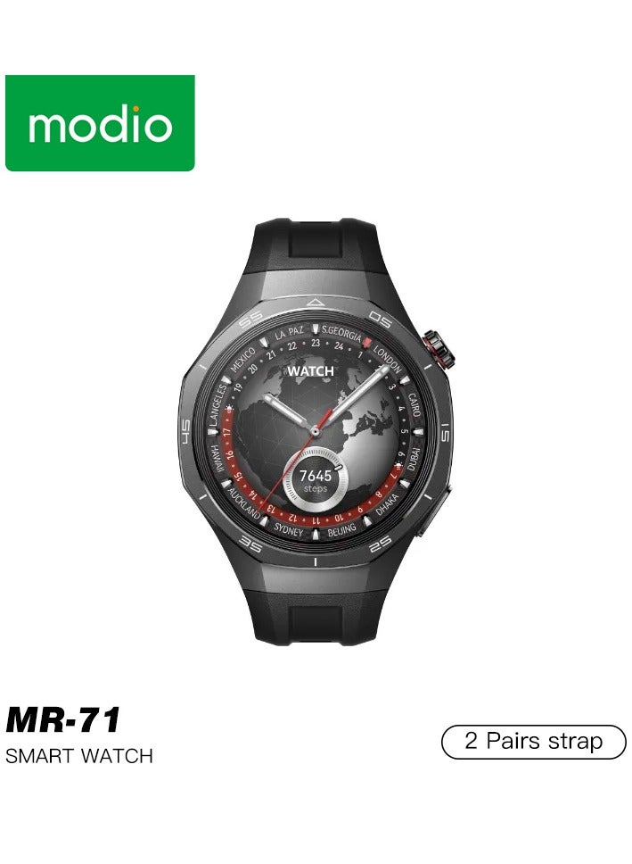 Modio MR-71 Smart Watch Black – Premium Analog-Digital…