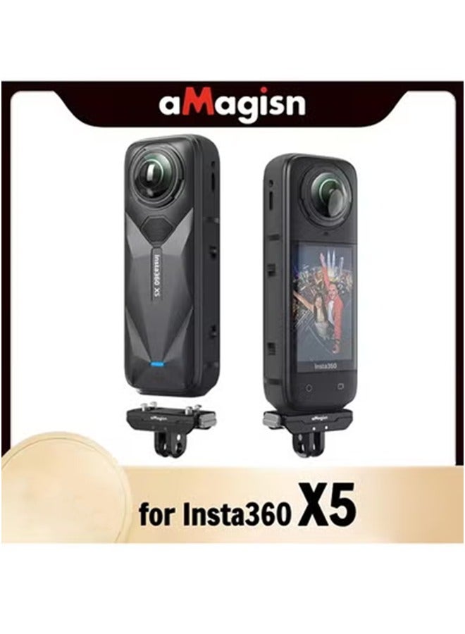 Compare aMagisn Quick Release Mount for Insta360 X5,Aluminum Magnetic Base with 14 and 2prong Adapter for Insta 360 X5 Accessories at KSA Price